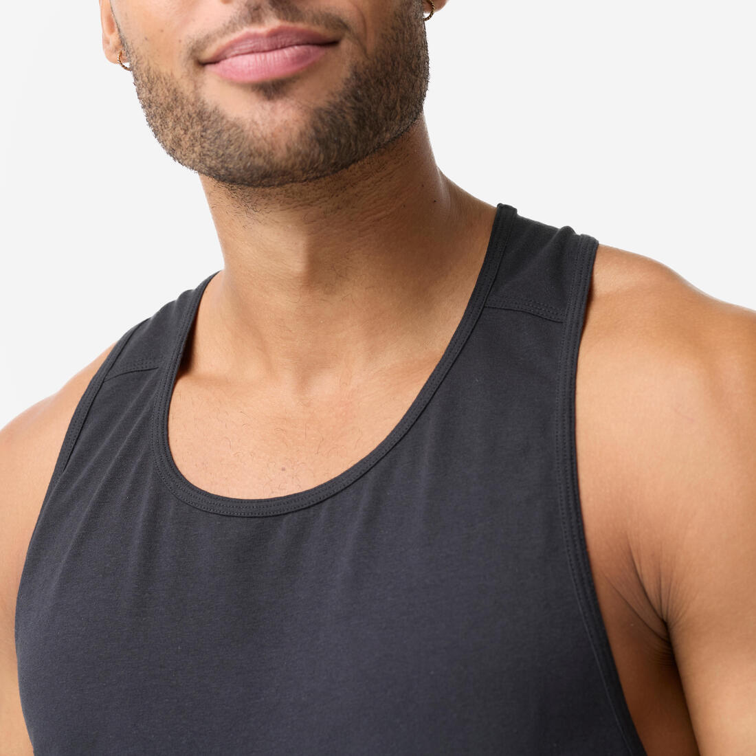Débardeur de musculation homme, noir