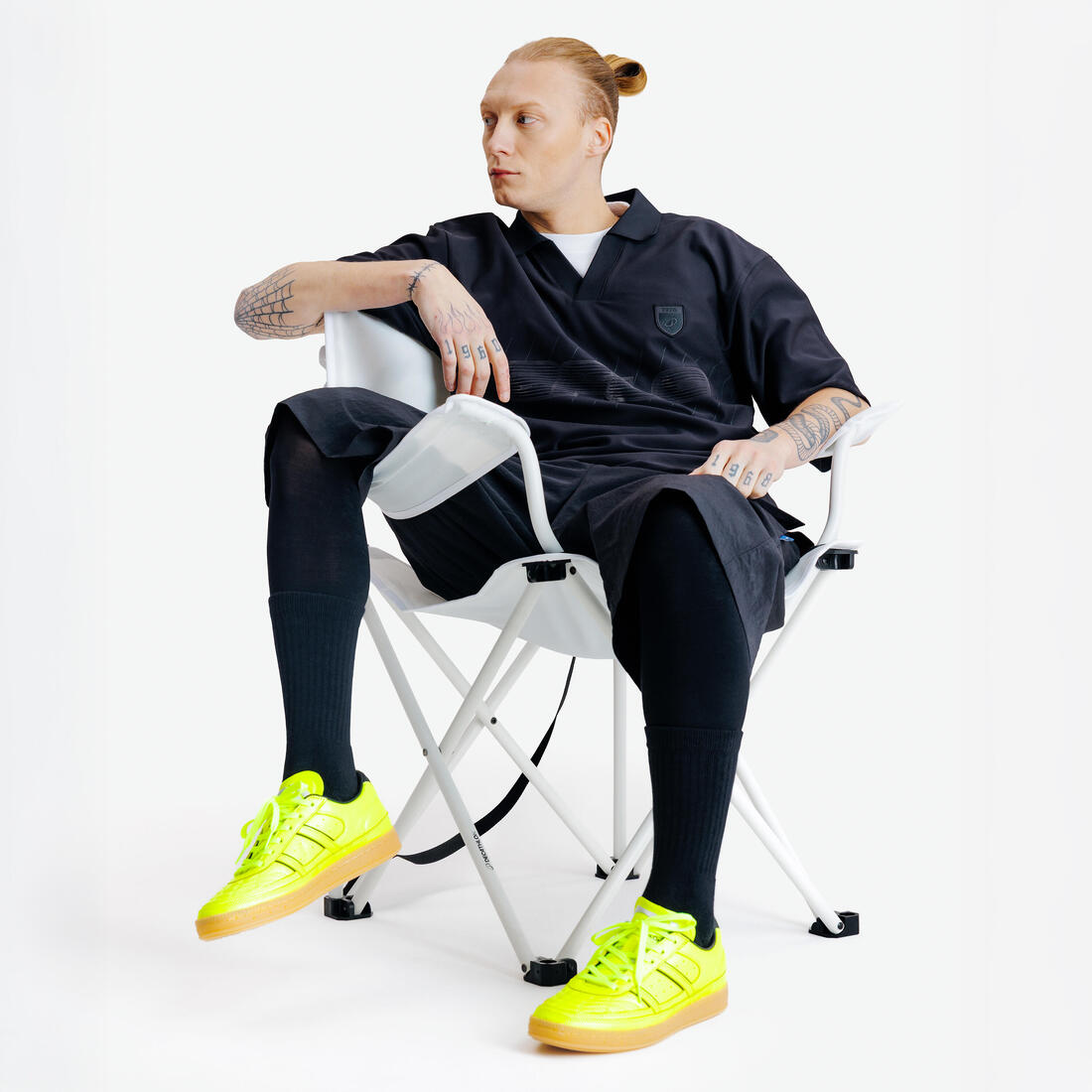 Polo oversize homme, Heritage, noir