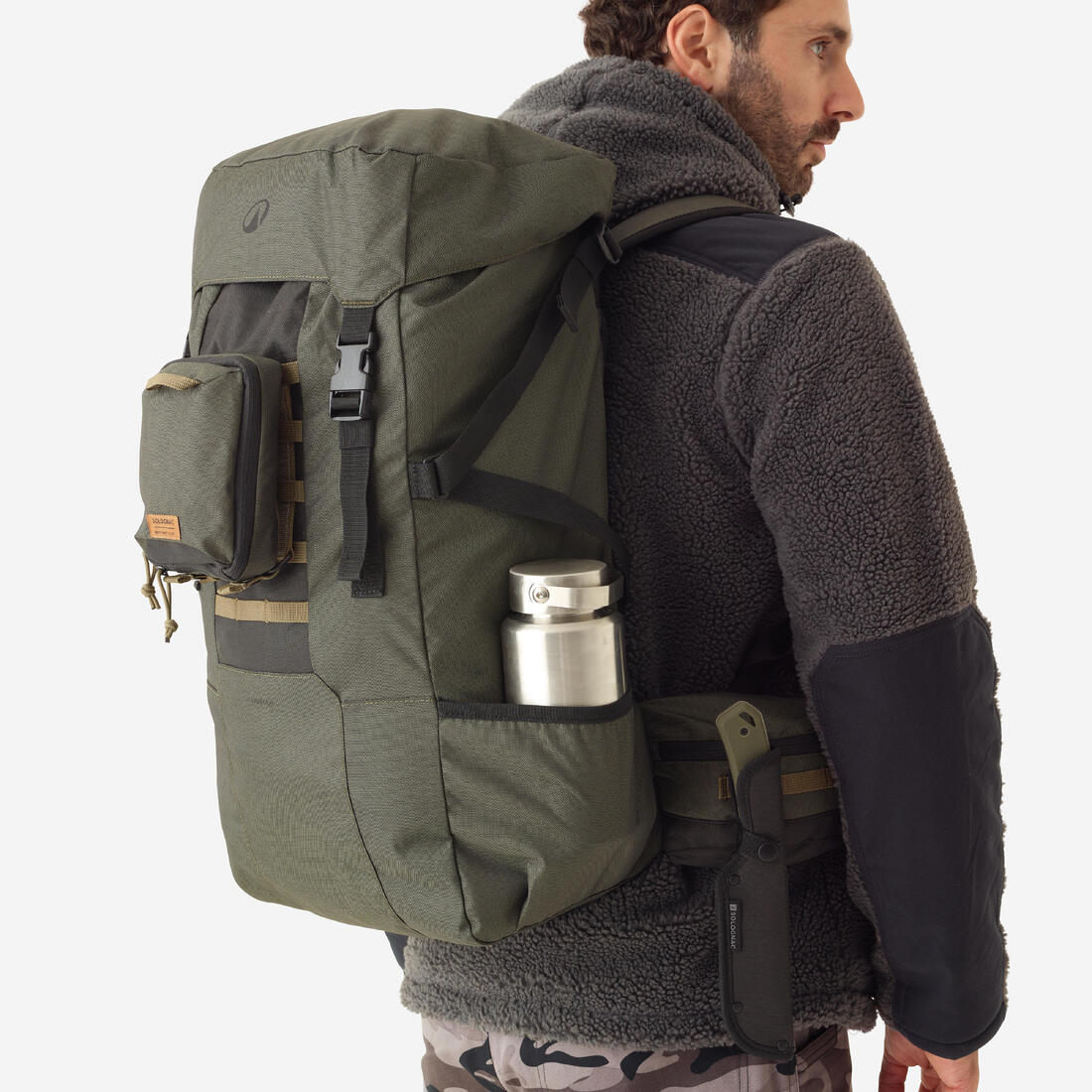 Sac à dos de bushcraft 50L kaki