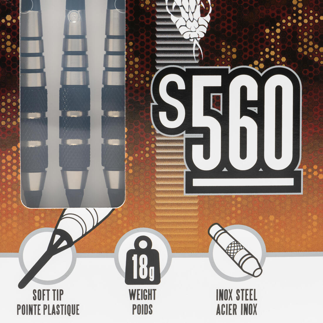 3 FLECHETTES POINTES PLASTIQUE S560