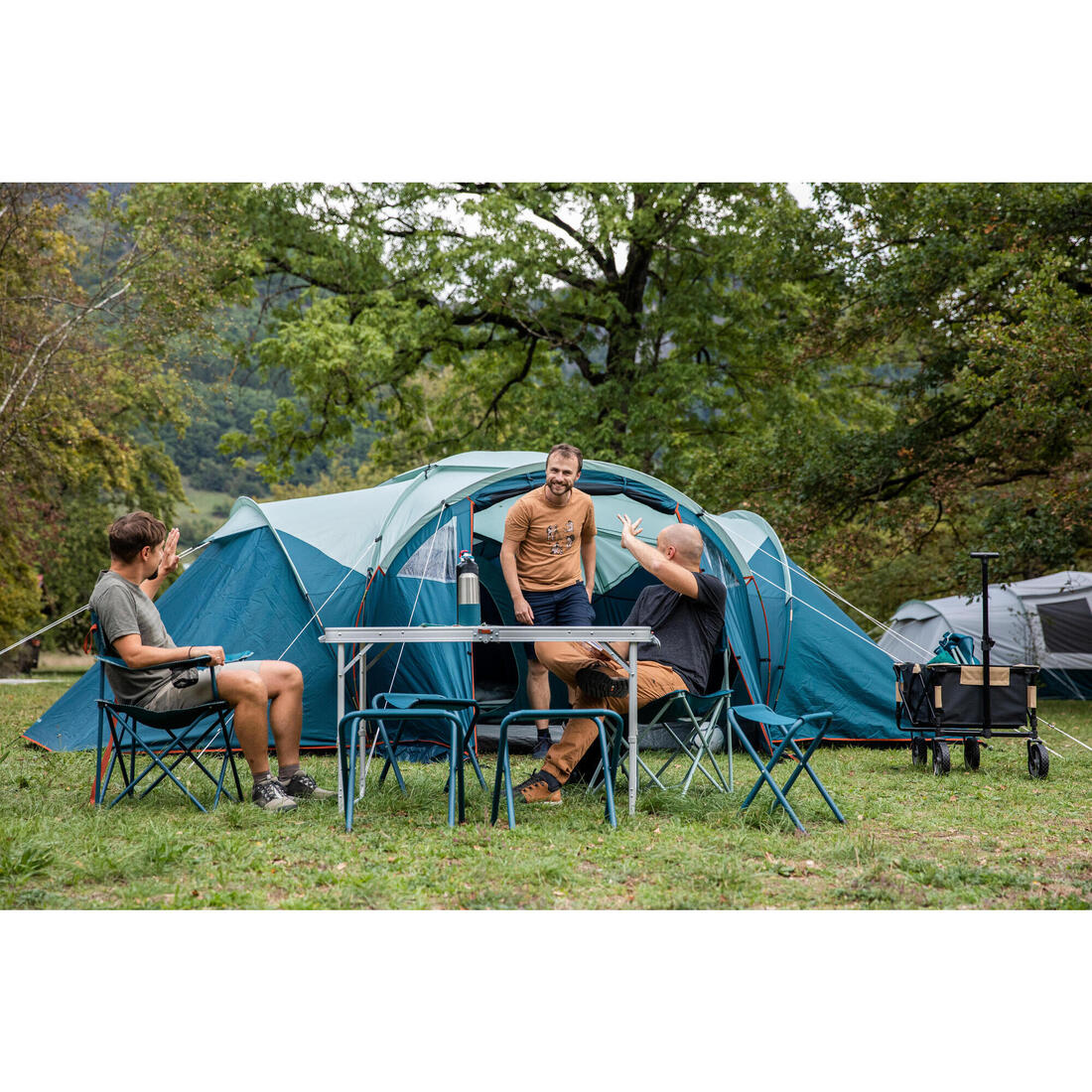 Tente de camping 4 places 2 chambres, Arpenaz 4.2