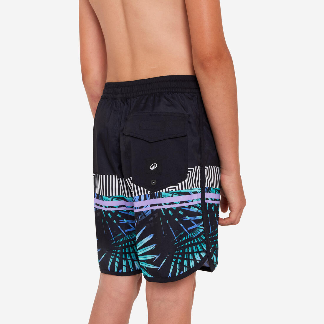 SHORT DE BAIN 500 BLEU CAMO