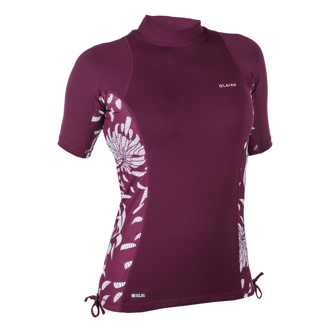 tee shirt anti uv surf top 500 manches courtes femme MARIN