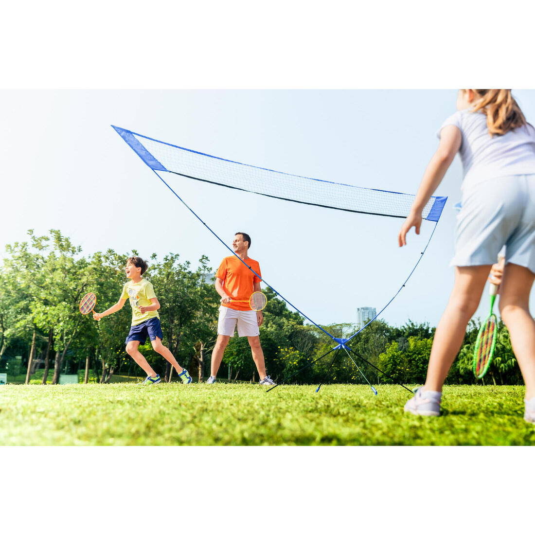 Filet de Badminton Portable Easy Net Discover V2 - Bleu Pacifique