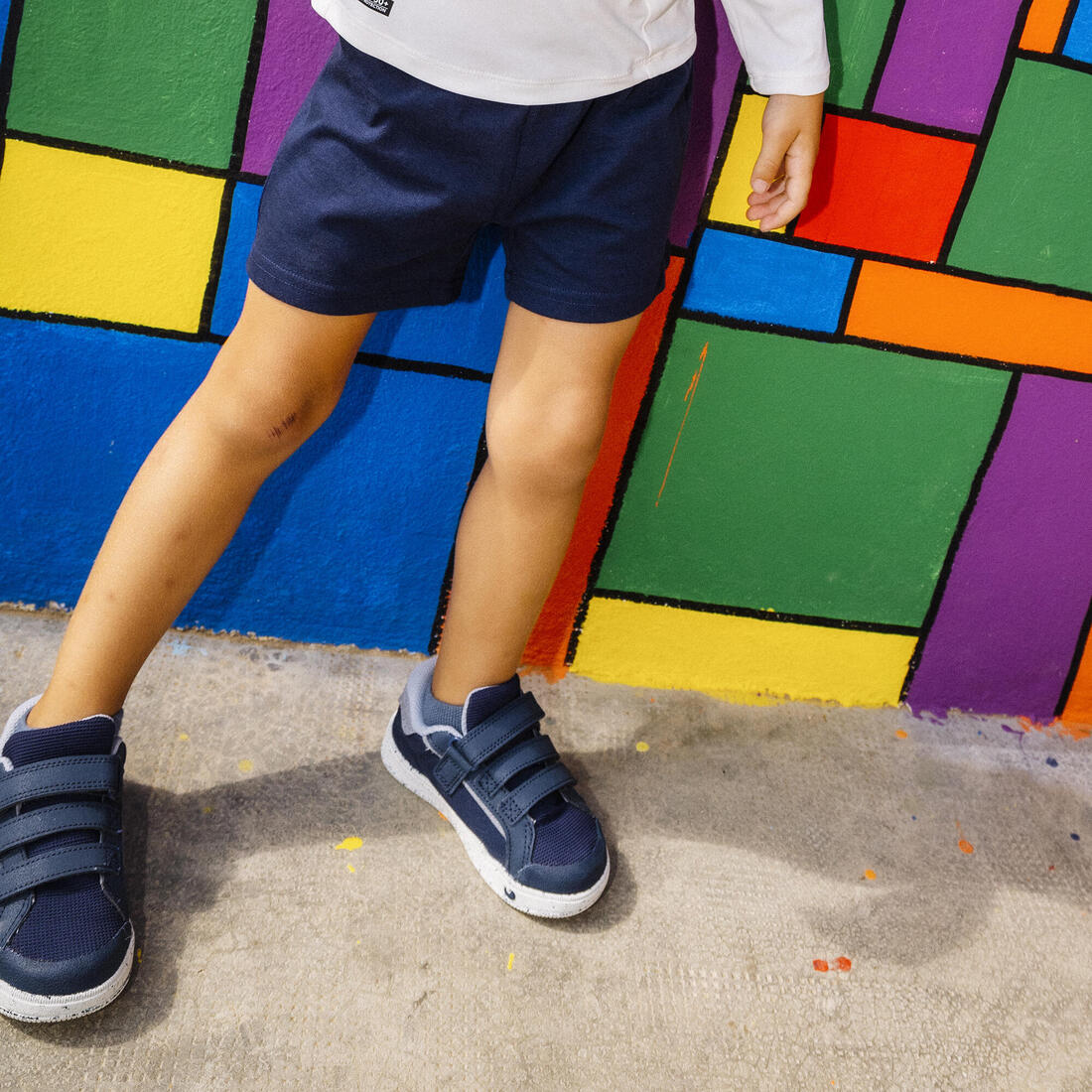Short babygym mixte doux et confortable, bleu