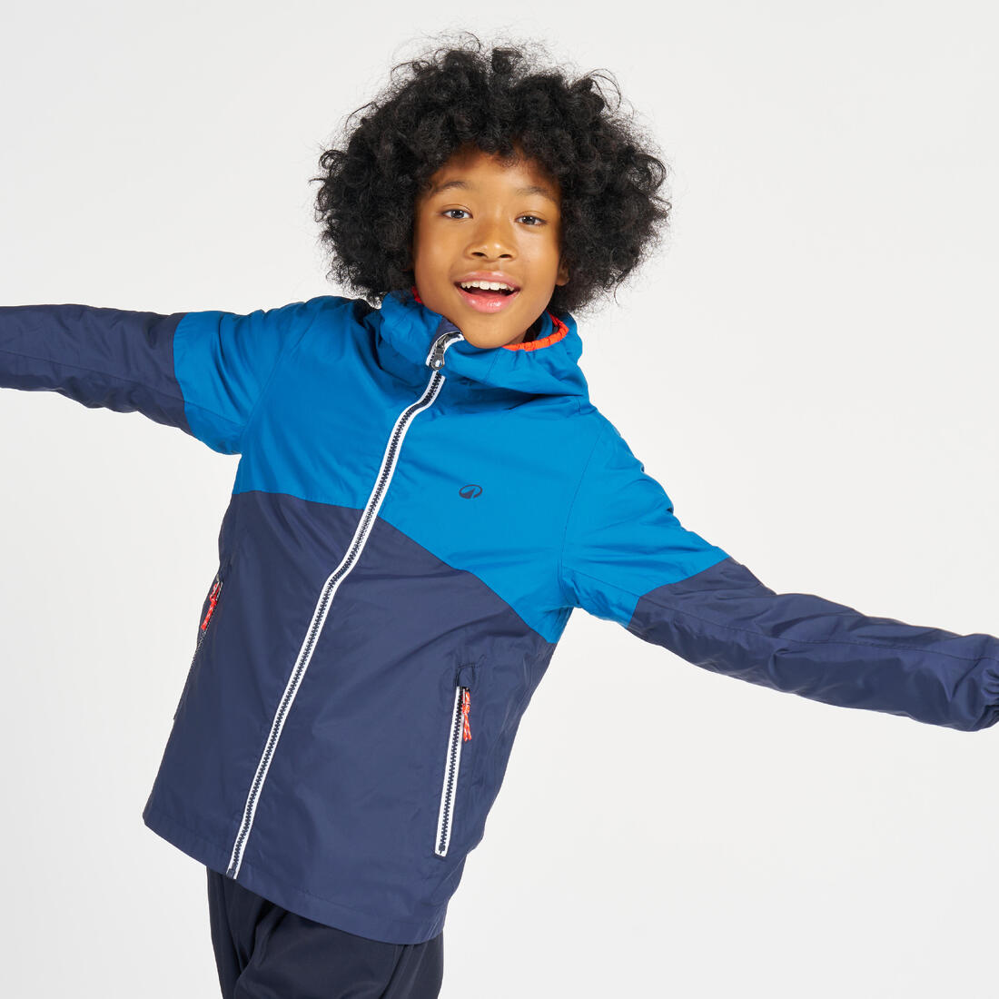 Veste imperméable et coupe vent de voile enfant, 100 navy
