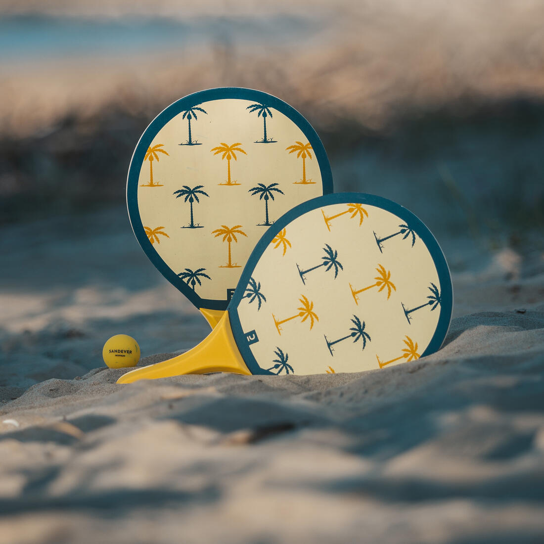 Set raquettes Beach Tennis WOODY RACKET WHITE