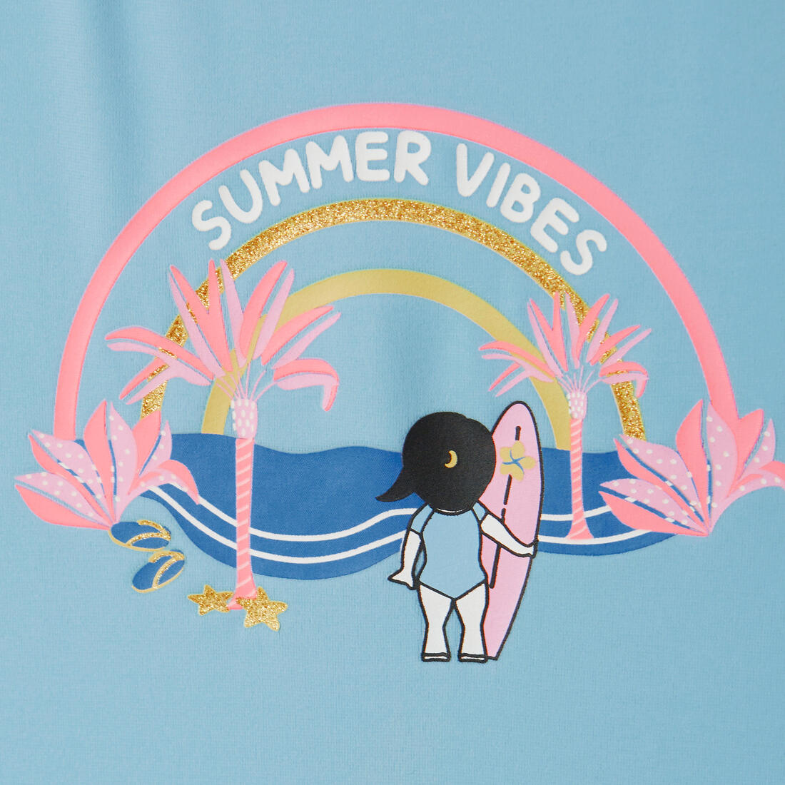 Maillot de bain 1 pièce rose pastel hanalei 100