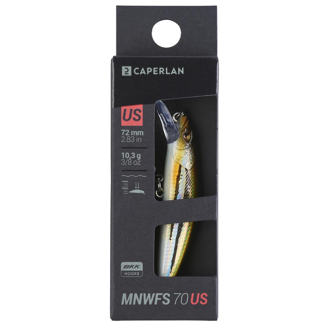 POISSON NAGEUR TRUITE MINNOW WXM MNWFS 70 US BROWN YAMAME