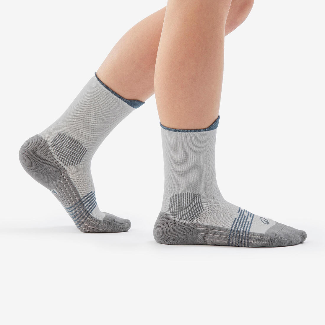 Chaussettes de randonnée hautes (2 paires) 27 au 38 enfant, Hike 500