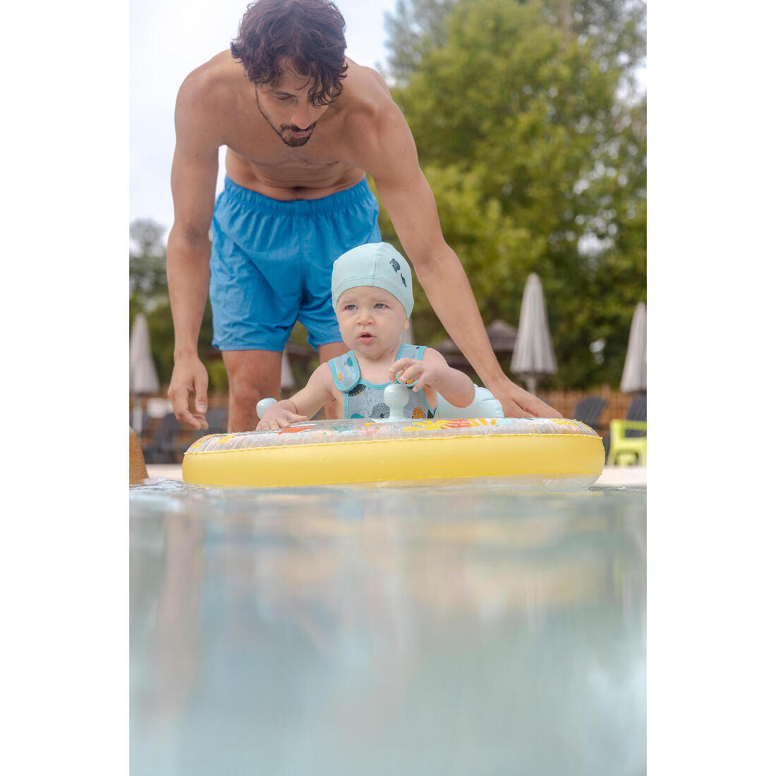 Combinaison néoprène thermique wrap 2mm bébé, Bodywarm poissons menthe