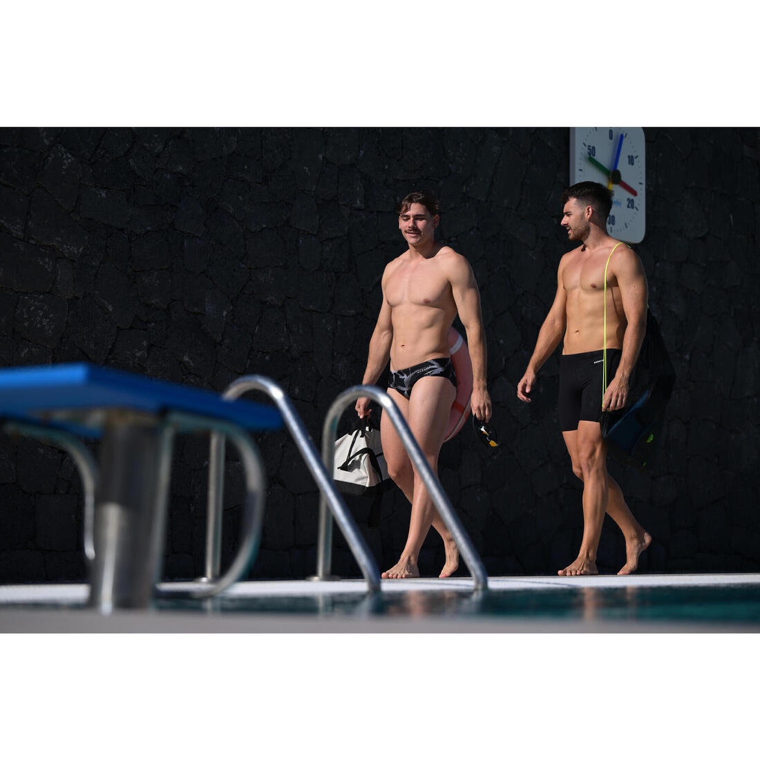 Maillot de bain natation homme slip900 print all ice