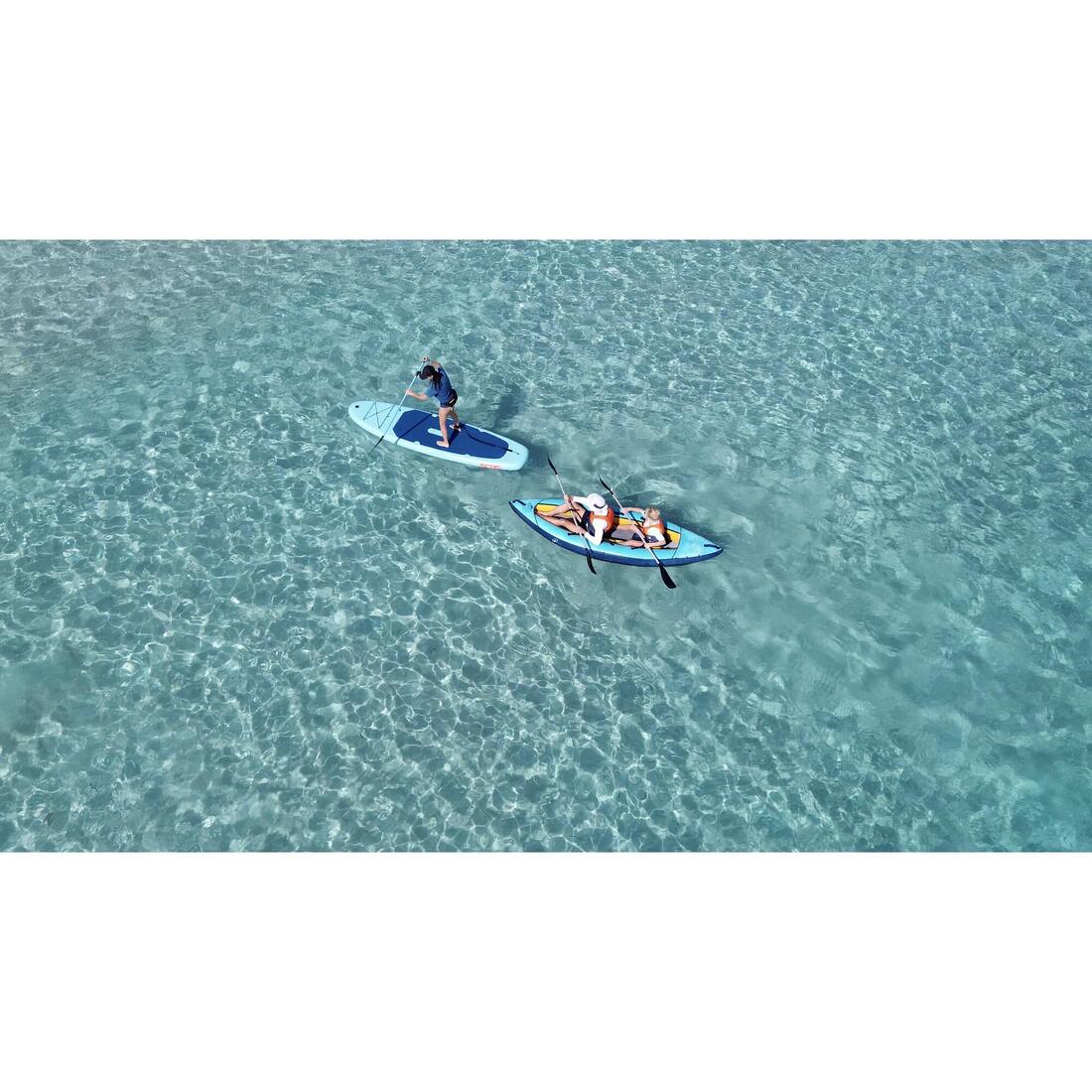 Pack Stand up paddle gonflable 10'6 ,1 ou 2 personnes (jusqu'à 130 kg)- 100 Bleu