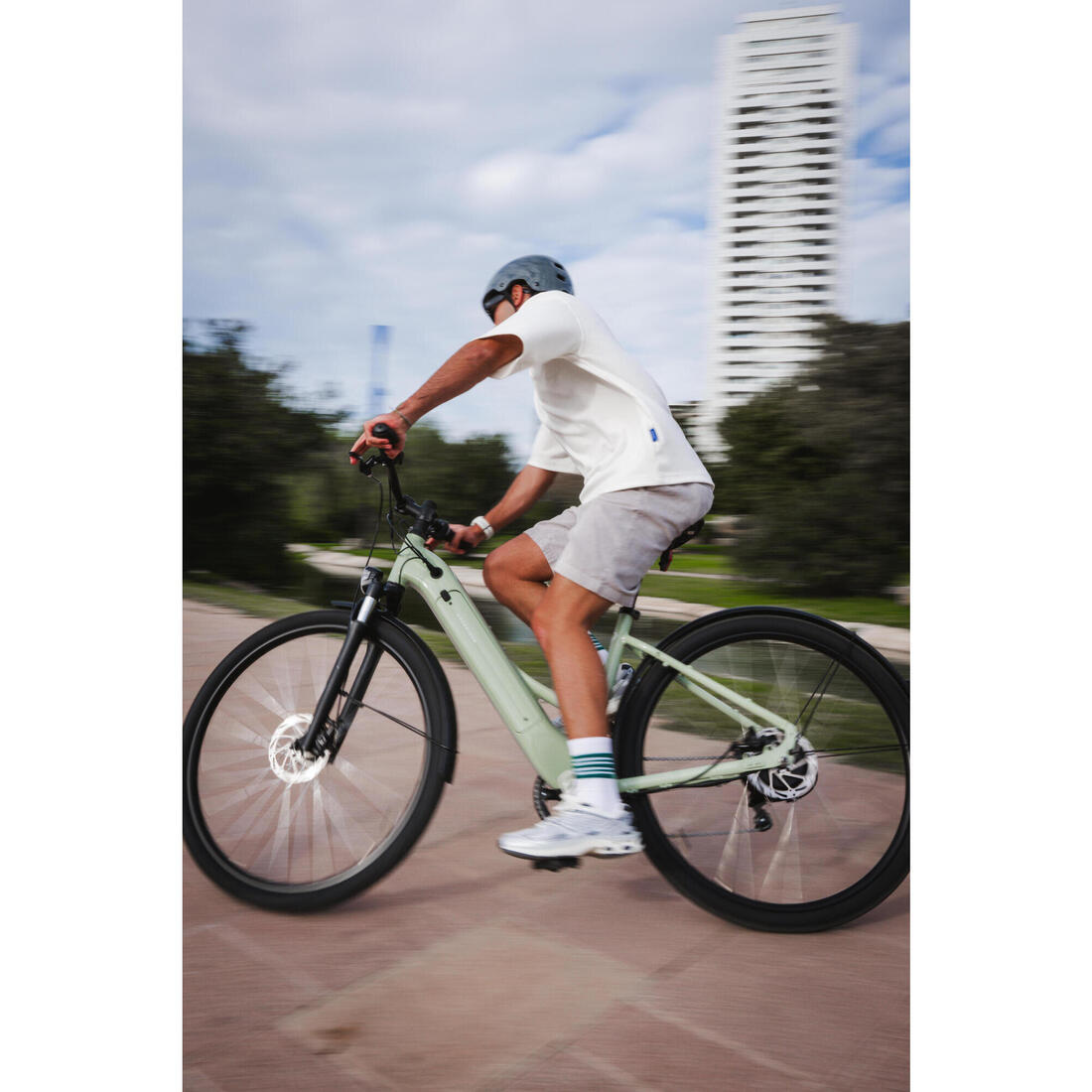 Vélo tout chemin électrique cadre bas, e-actv 100