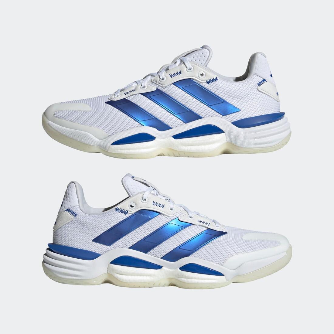 Chaussures de handball adulte - adidas stabil 16 blanc / bleu