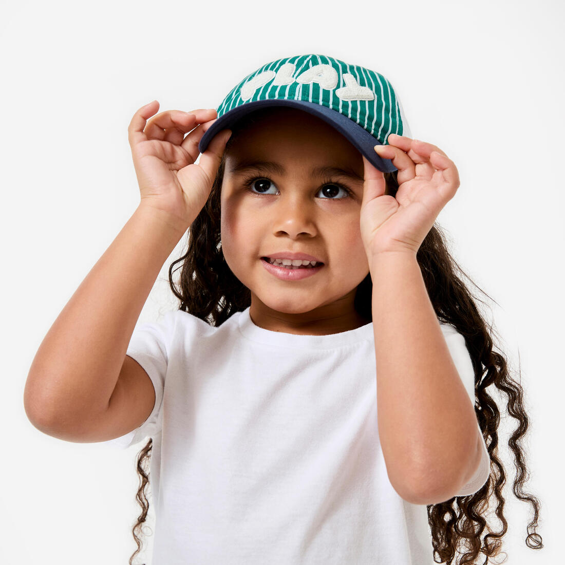 Casquette multisport ajustable bébé mixte, Rose blanc terracotta