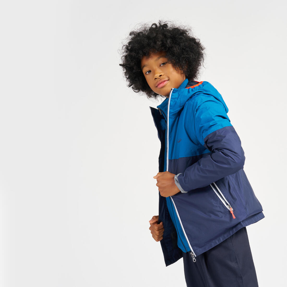 Veste imperméable et coupe vent de voile enfant, 100 navy