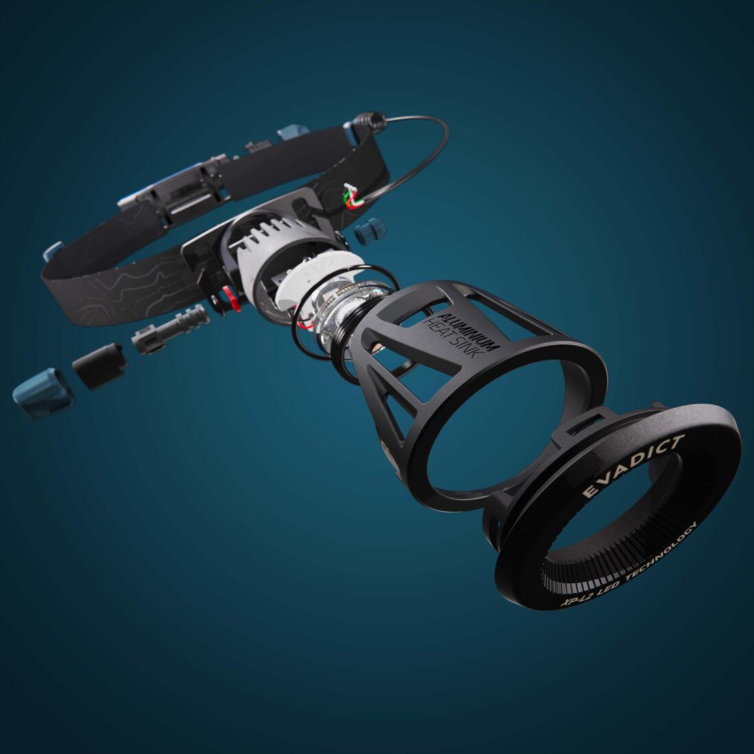 Lampe frontale trail running ontrail 900 lumens - evadict