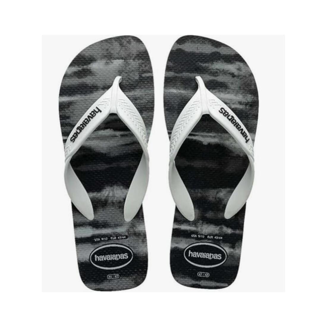 TONGS HAVAIANAS SURF BLACK WHITE POUR HOMME