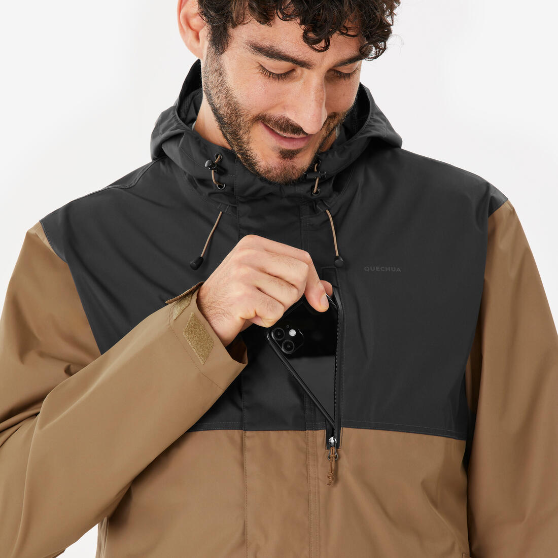 Veste de randonnée imperméable homme, NH500