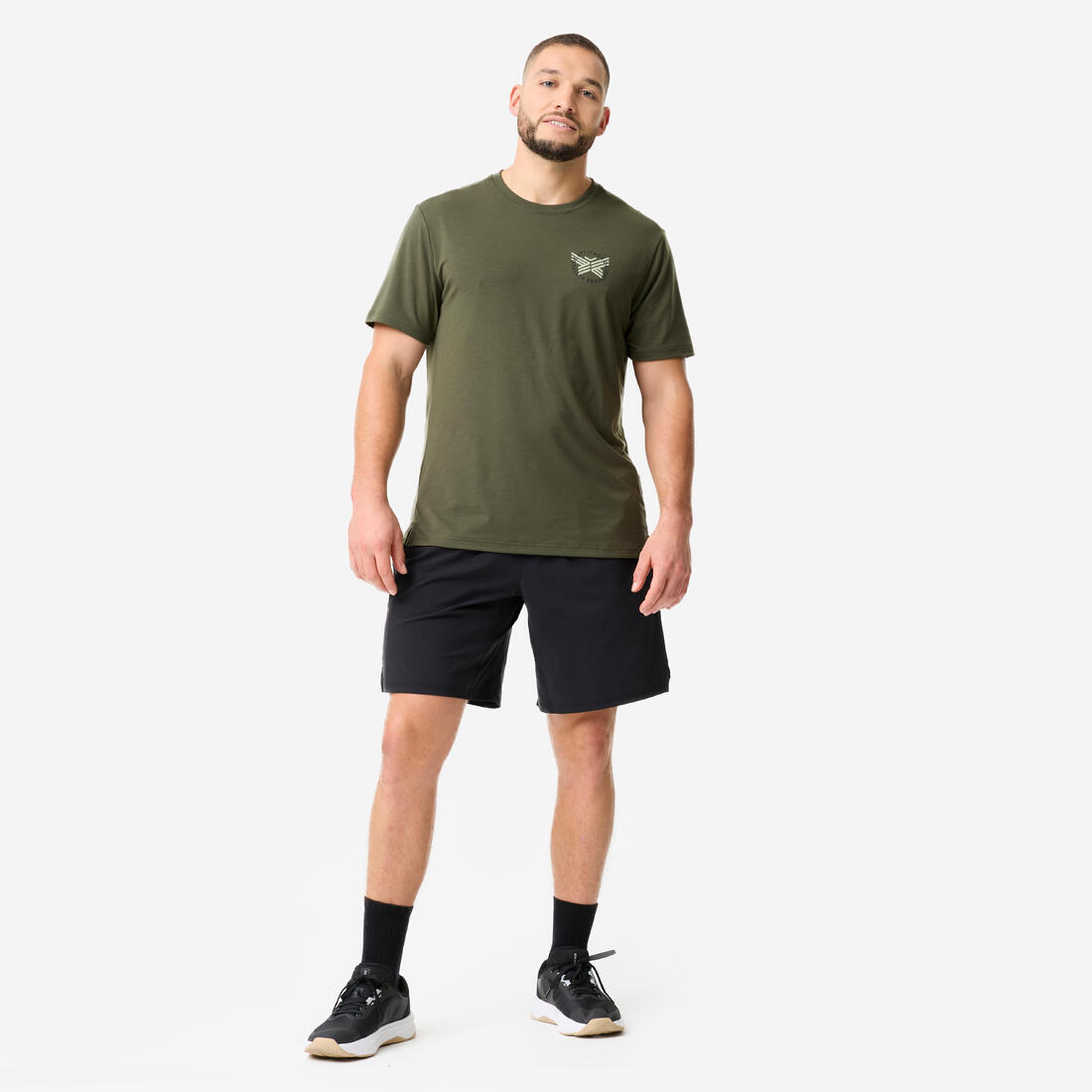 T-shirt de sport léger et extensible homme, noir et