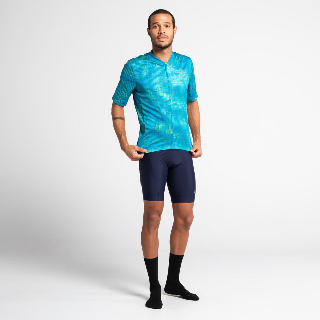 MAILLOT VELO ROUTE MANCHES COURTES ETE HOMME - RC100