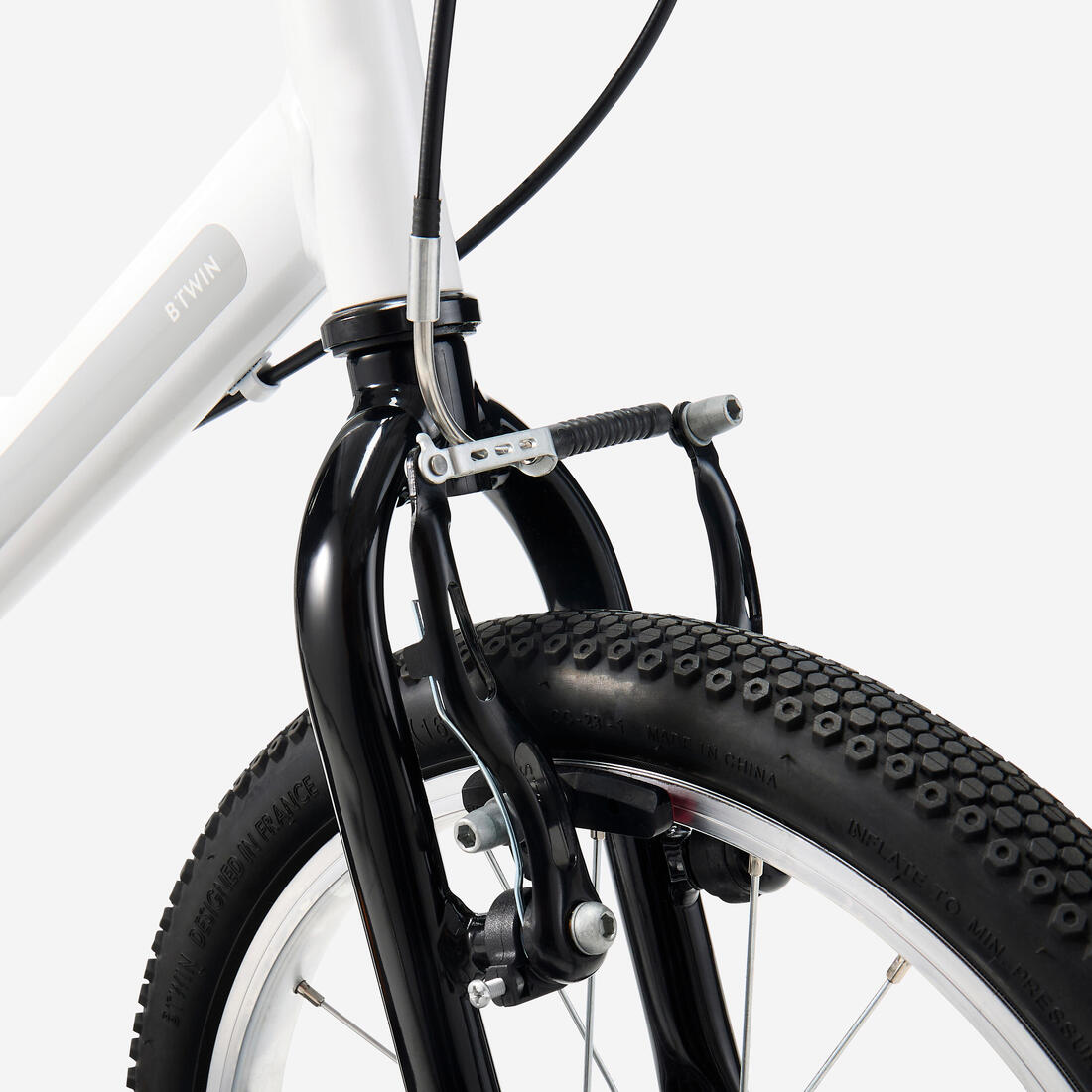 Vélo enfant 16 pouces 4-6 ans, DISCOVER 100 blanc
