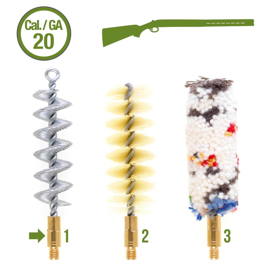 Brosses de rechange pour kit de nettoyage arme lisse