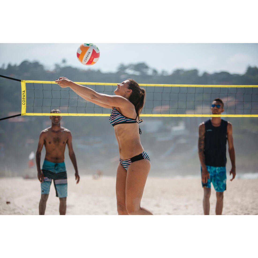 Filet de beach-volley BV100 jaune