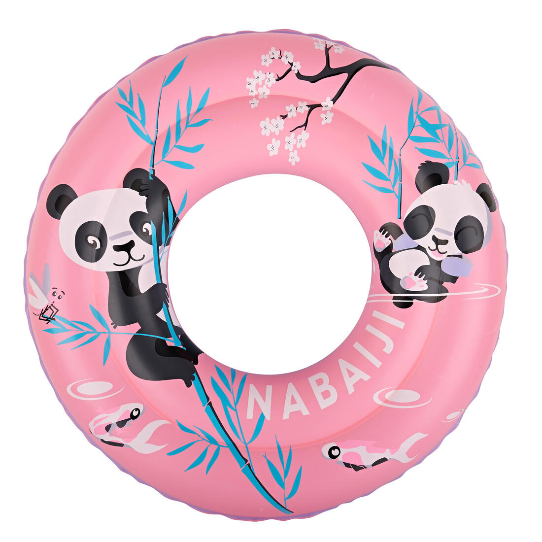 Bouée piscine gonflable 51 cm vert imprimé "PANDAS" pour enfant 3-6 ans