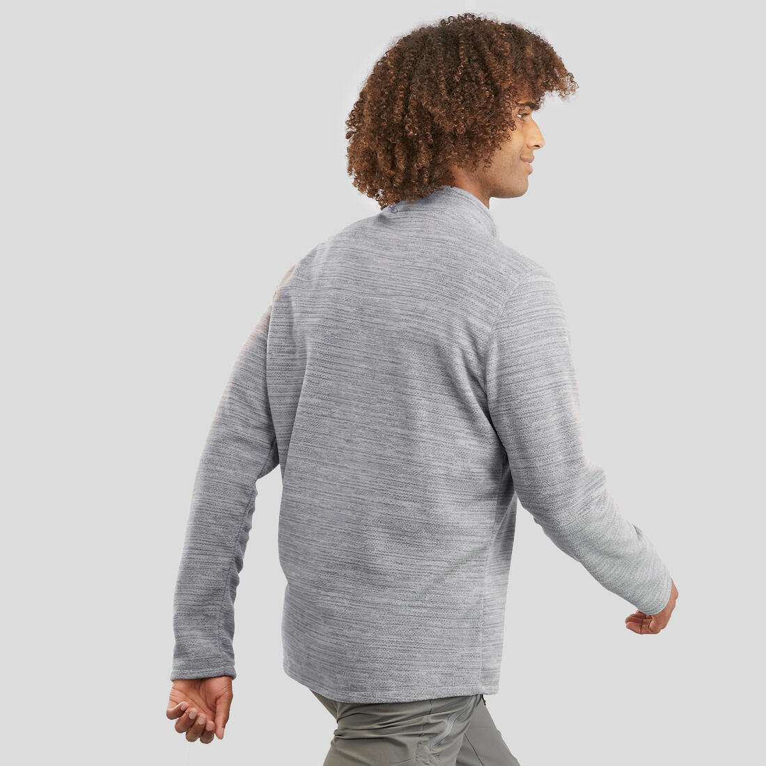 Polaire de randonnée montagne homme, MH100 demi zip