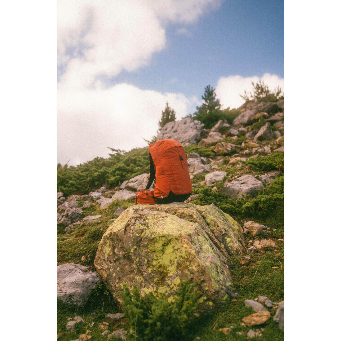 Sac à dos de randonnée ventilé 25L, MH500 khaki