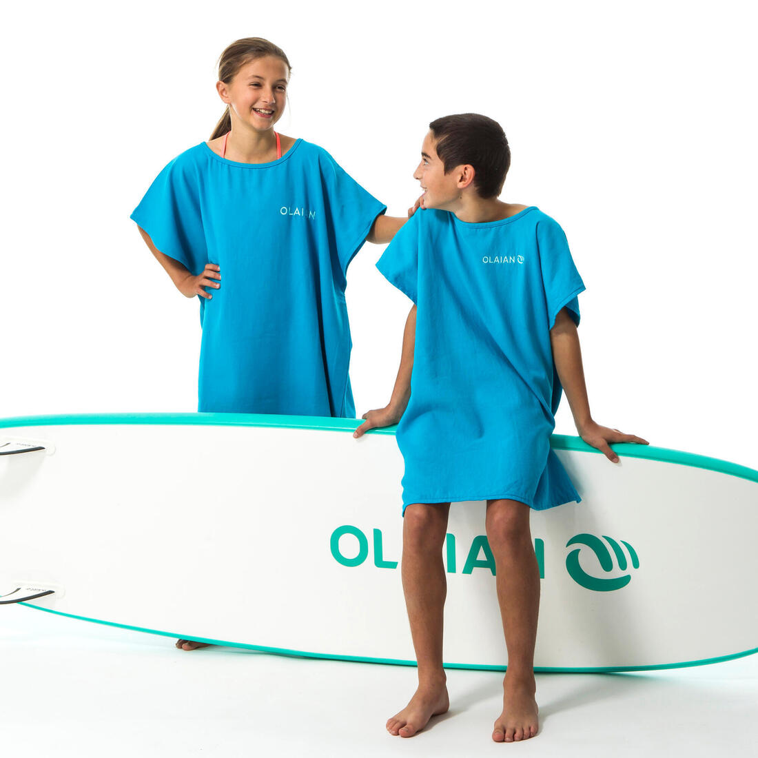 Poncho surf Enfant - 100 bleu