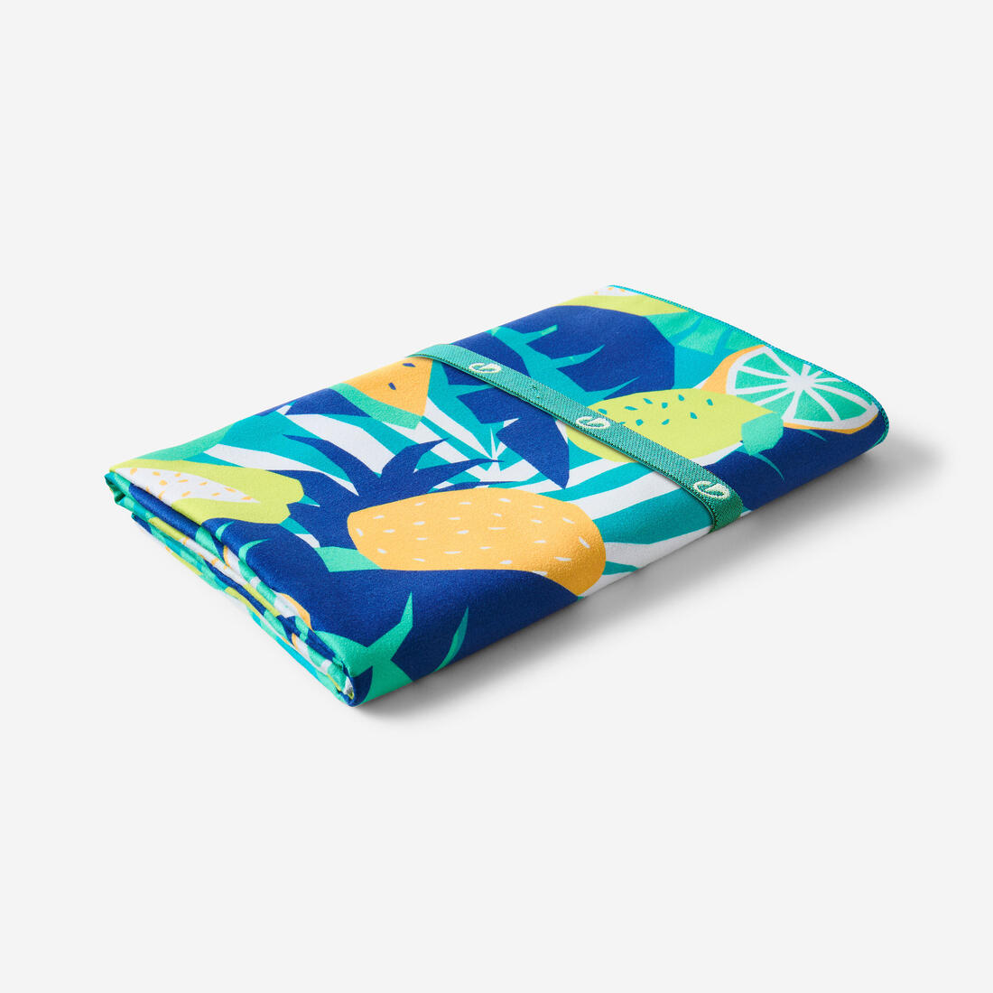 Serviette de bain microfibre compacte XL 110 x 175 cm, imprimé feuillage