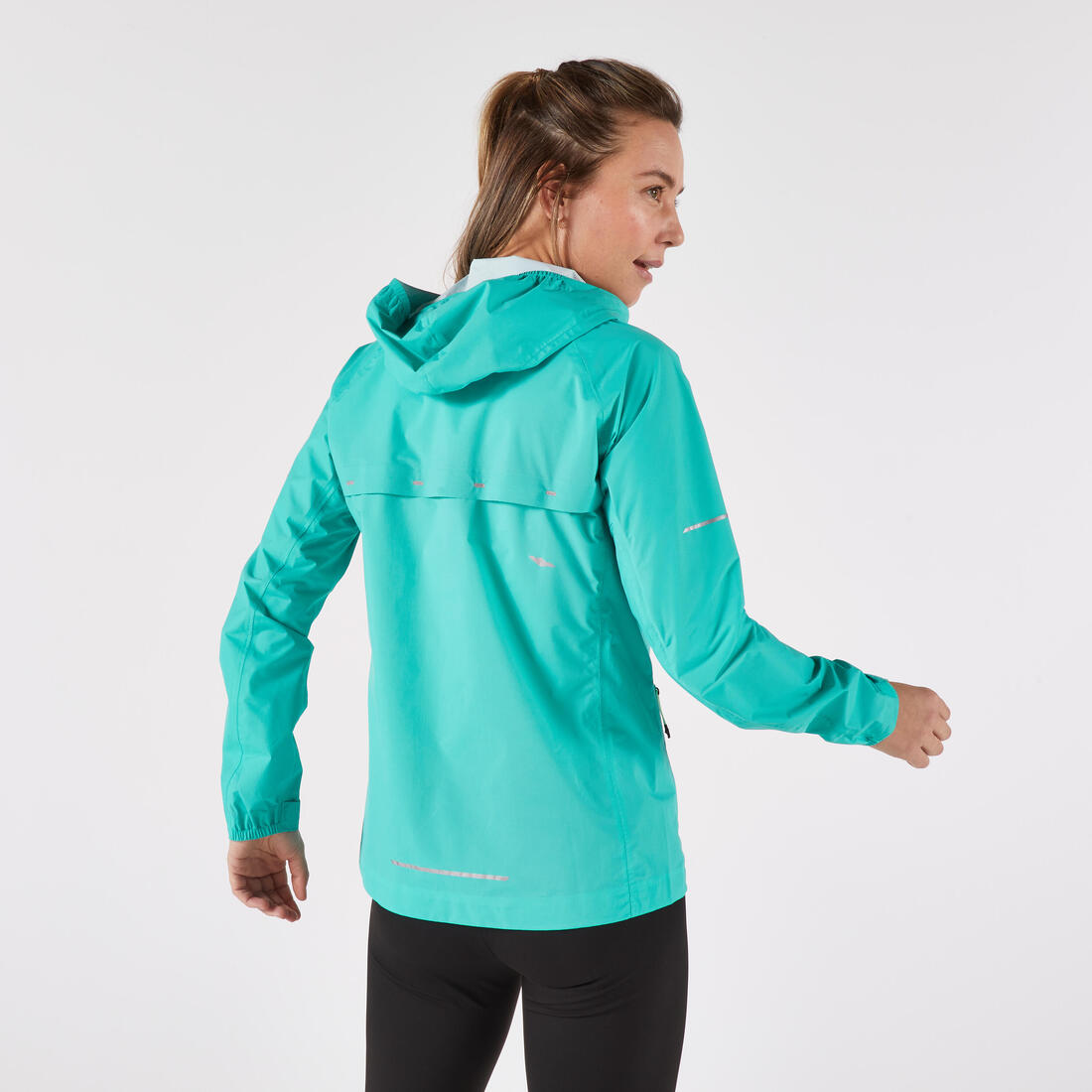 Veste running imperméable Femme, Kiprun Run Rain 900 gris foncé