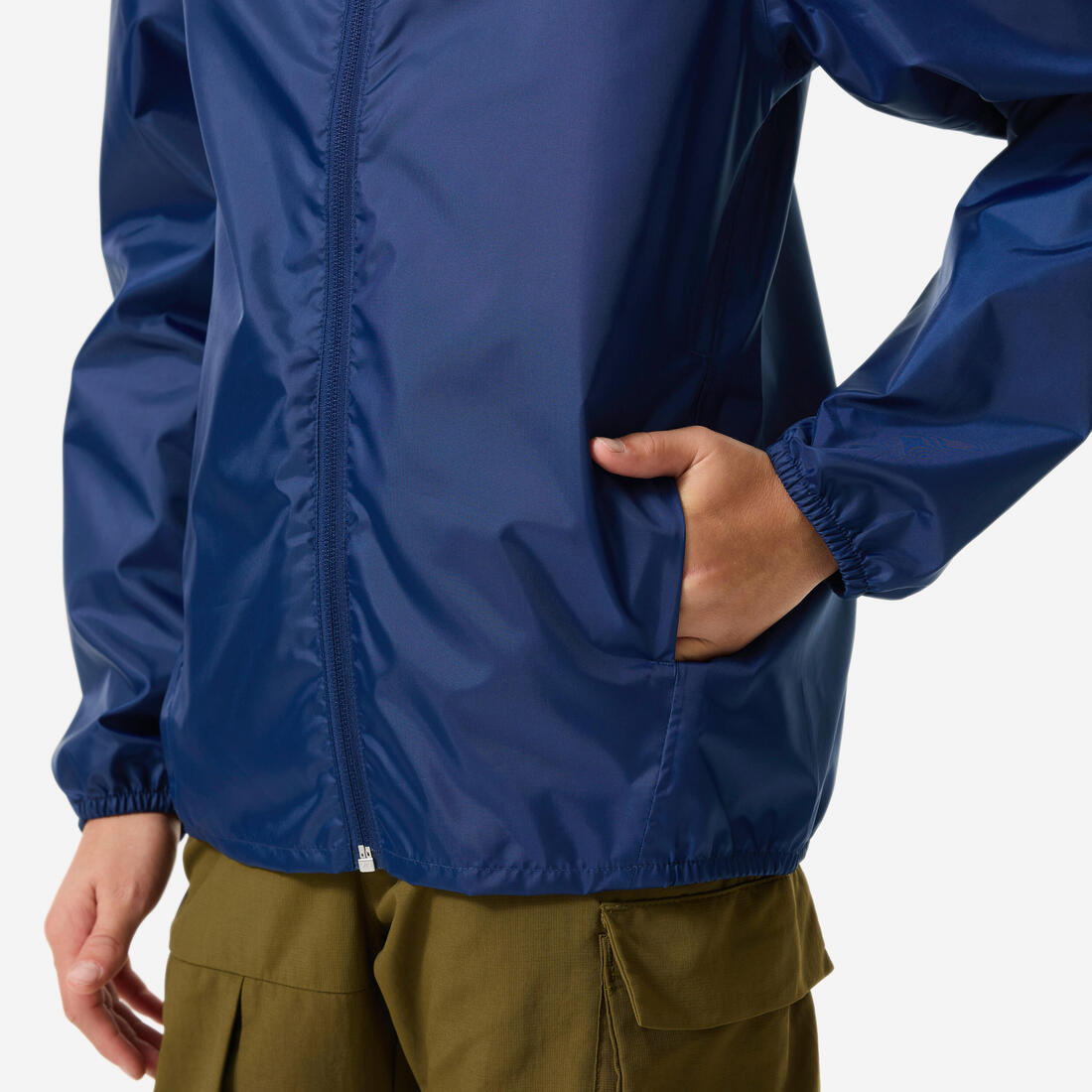 Veste imperméable de randonnée enfant 7-15 ans, MH100 zip