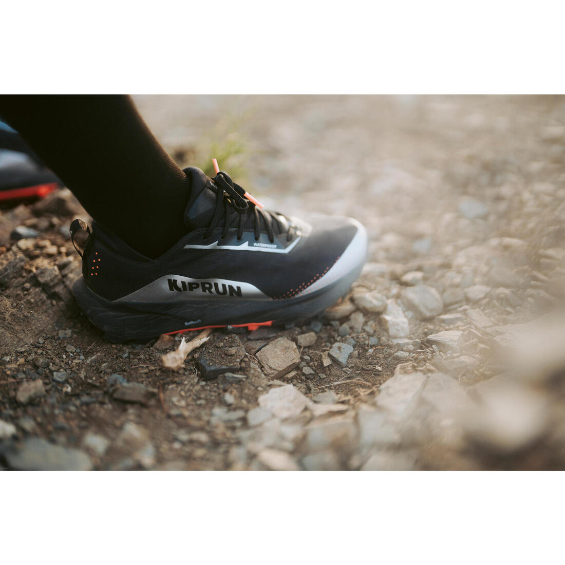 Chaussures de trail running imperméables femme, Kiprun Kipsummit WP vert et