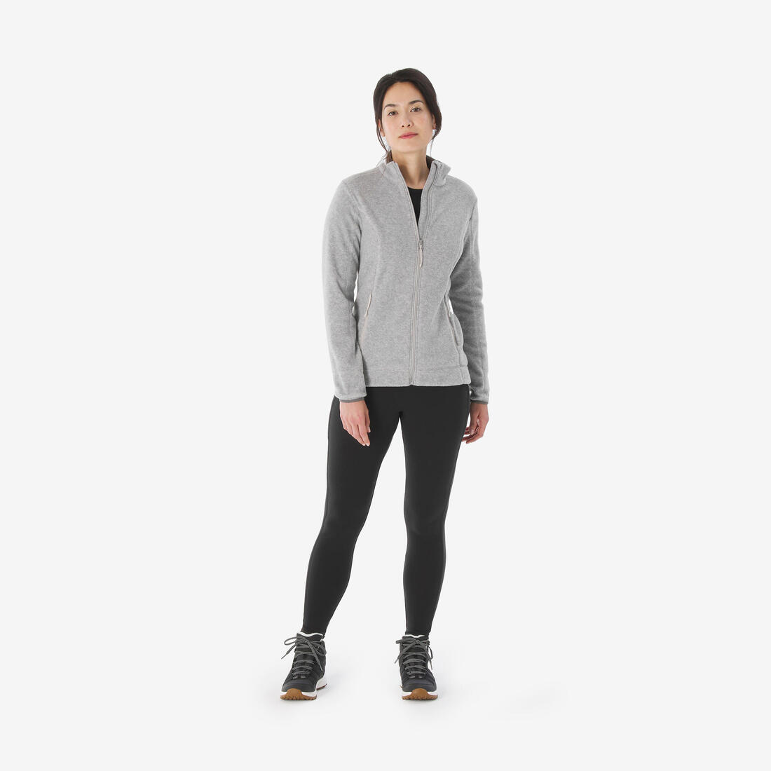 Polaire de randonnée montagne femme, MH100 full zip
