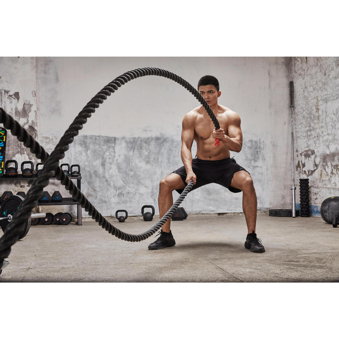 Corde ondulatoire de cross training 12 m - Battle rope