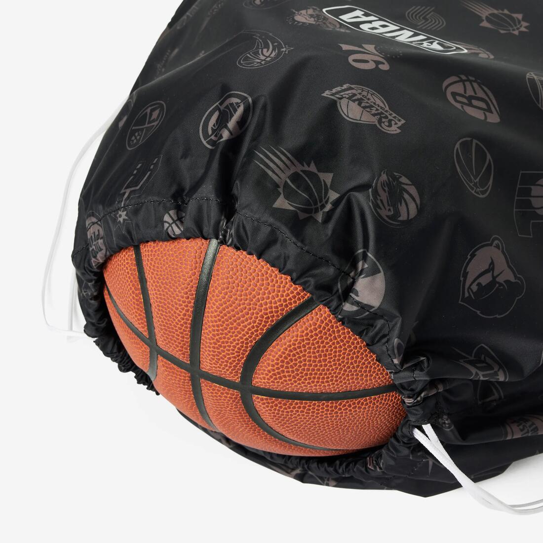 Sac à dos de basket NBA 12 litres à cordons, noir
