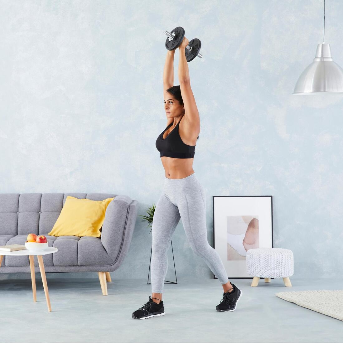 Kit haltères de musculation 20 kg avec disque de fonte en partie recyclée
