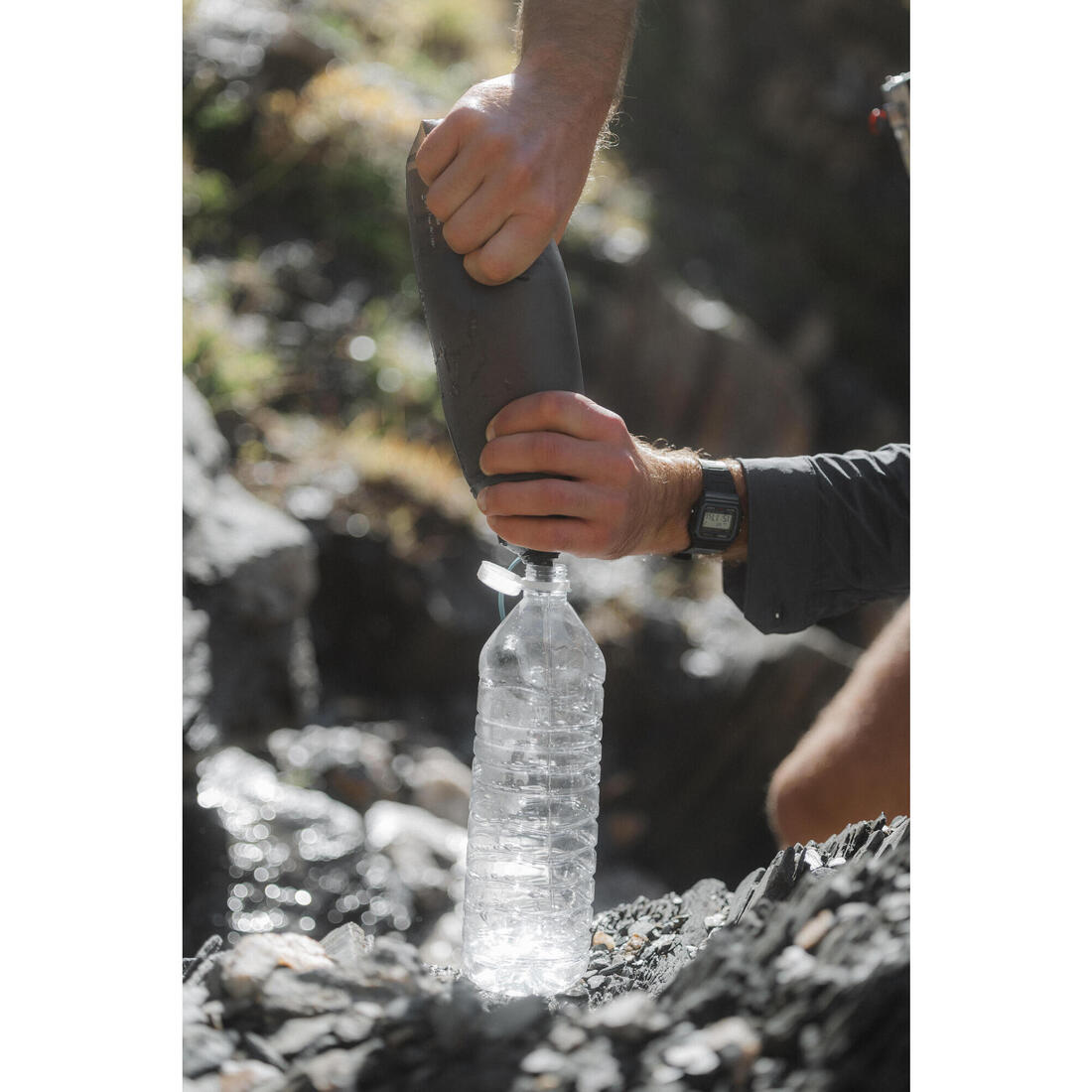 Gourde filtrante souple et compressible - 1 litre