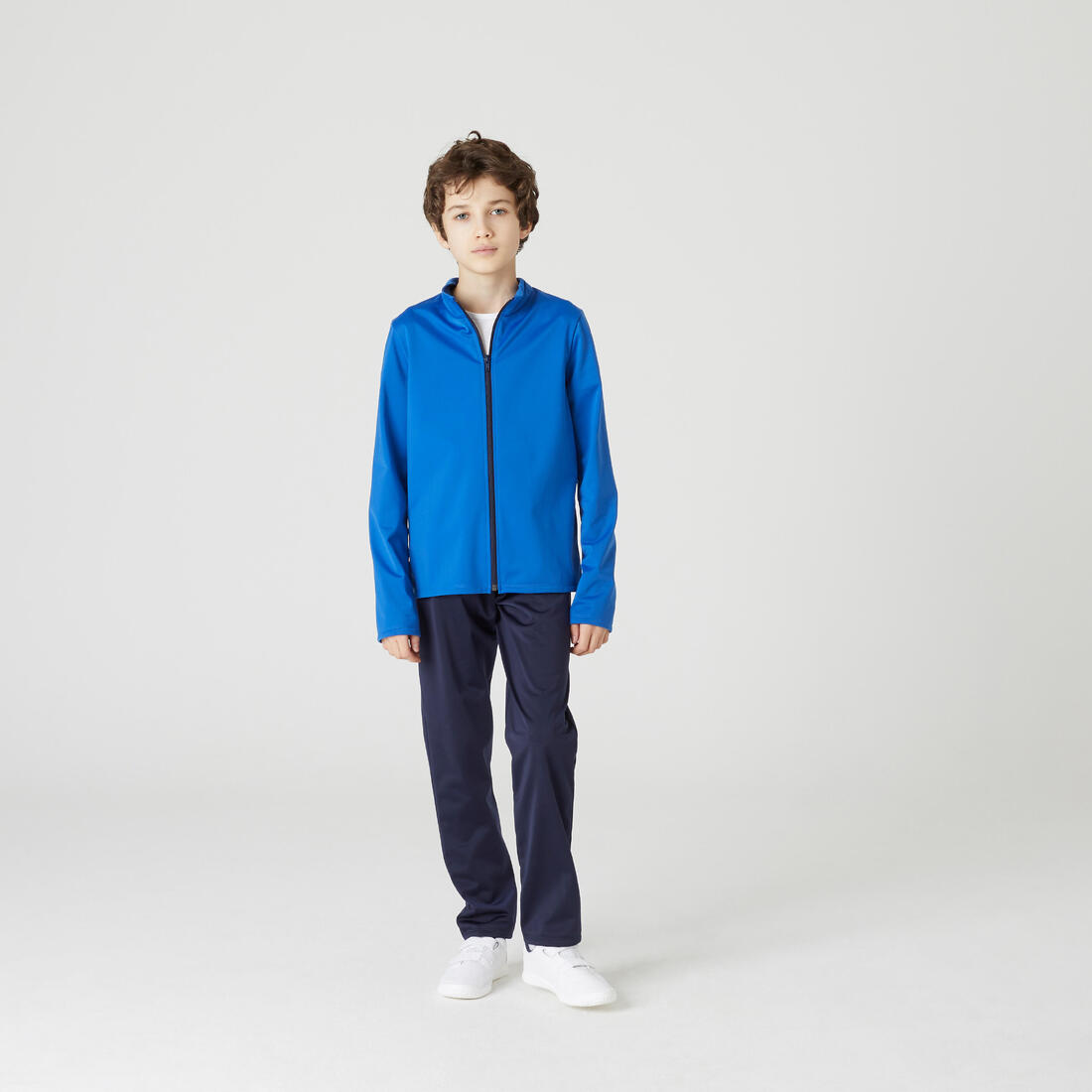 Survêtement enfant synthétique respirant - Gym'y bleu, pantalon marine