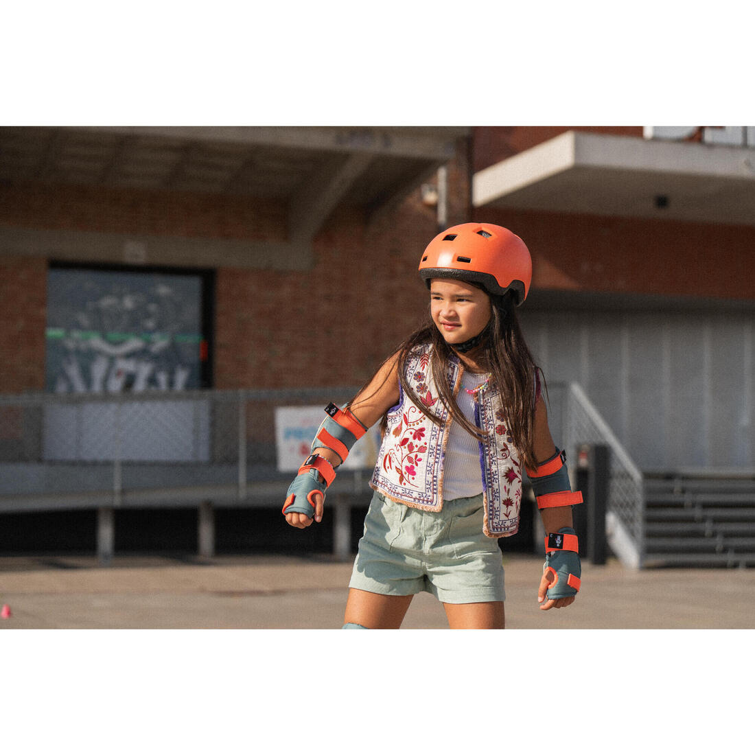 Set 3x2 protections roller trottinette skate enfant PLAY