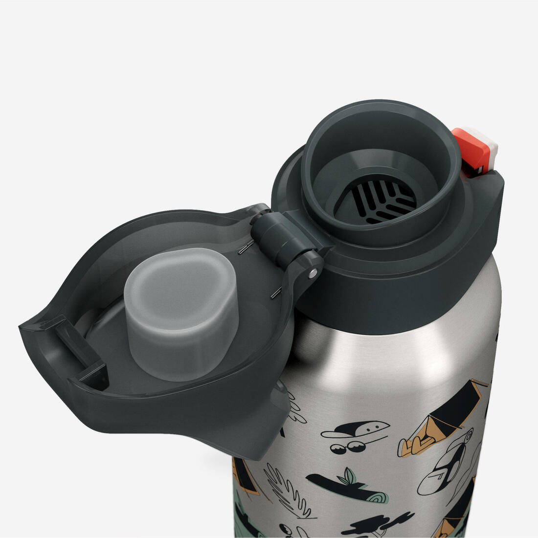 Gourde 900 isotherme inox 0,5L bouchon à ouverture rapide pour la randonnée