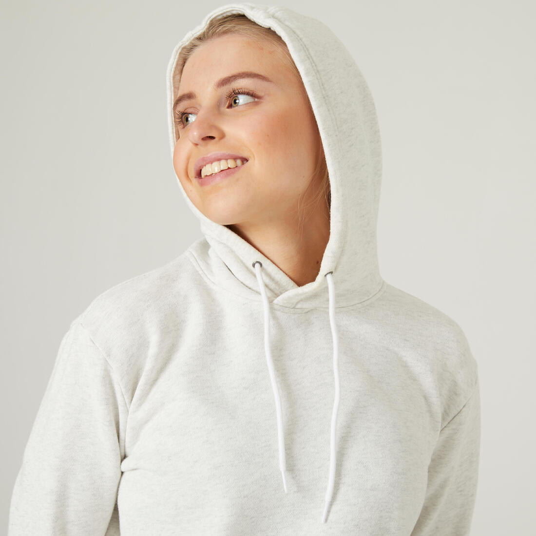 Sweat à capuche en coton fitness femme