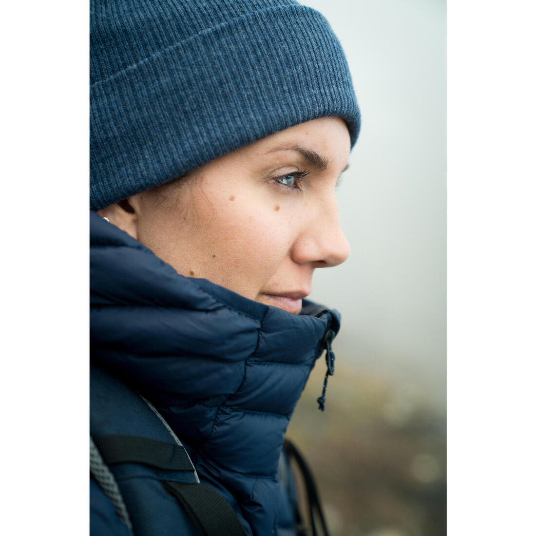 Doudoune à capuche en duvet de trek montagne - mt100 -5 °c - femme
