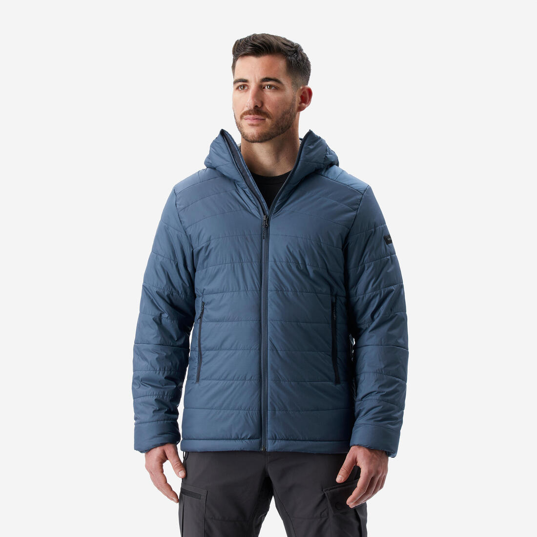 Doudoune de trek synthétique à capuche homme, MT100 - 5°C