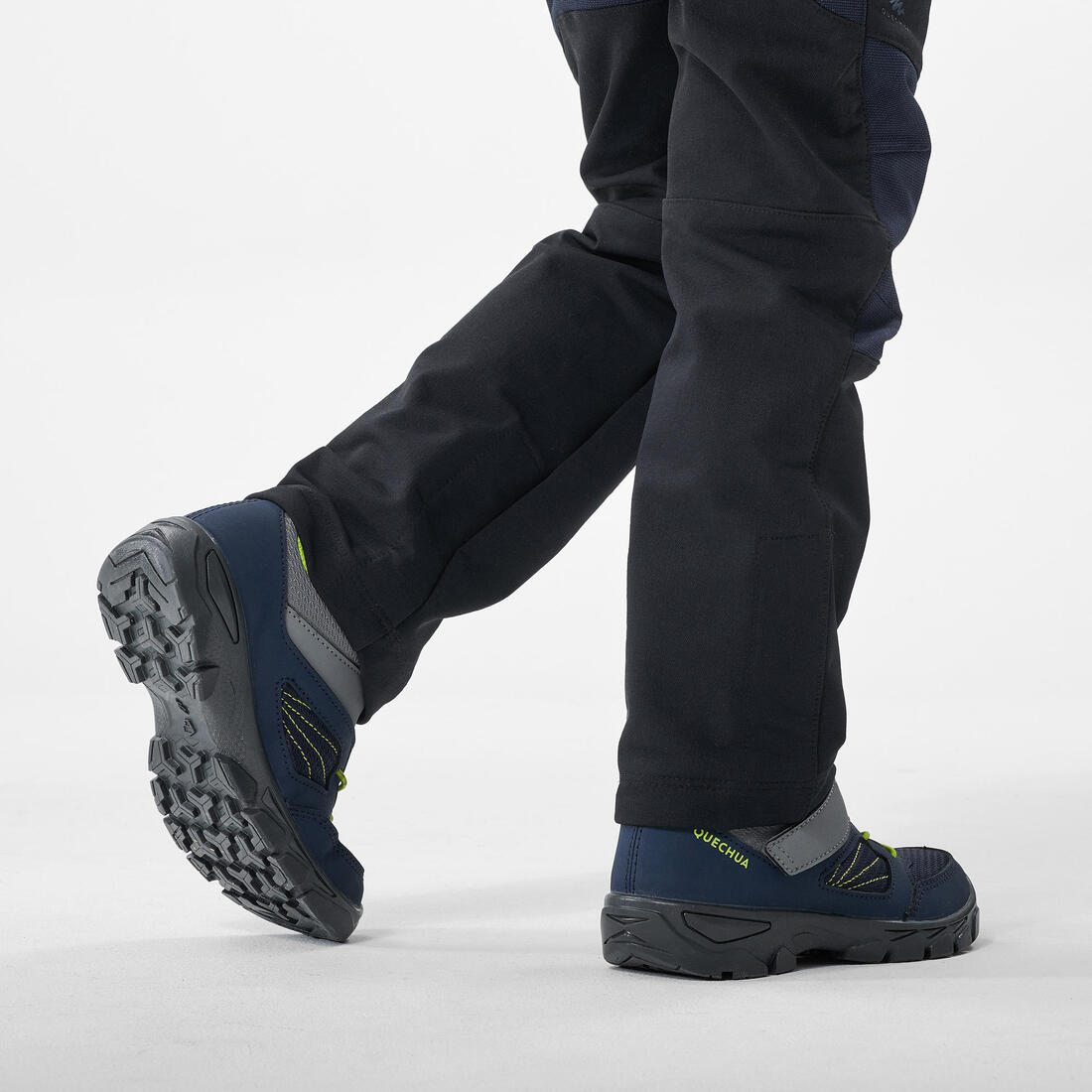 Chaussures de randonnée enfant avec scratch - NH100 bleu - 24 à 34