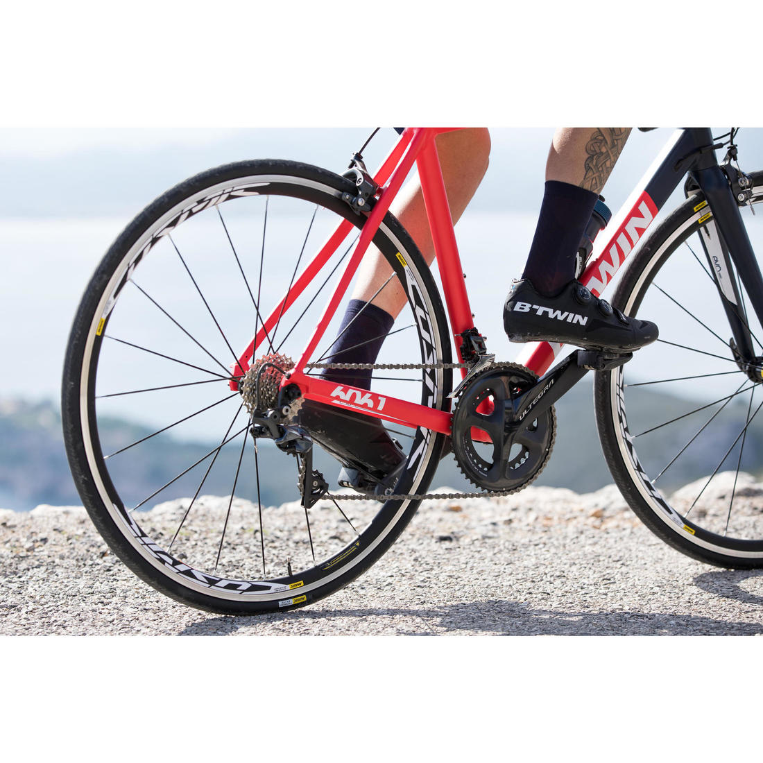 Chaussettes Vélo route cyclosport 900 noir/gris